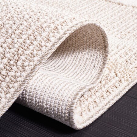 Safavieh 6 ft. 7 in. x 6 ft. 7 in. Trends Flat Weave Round Area Rug; Beige & Ivory TRD112B-7R